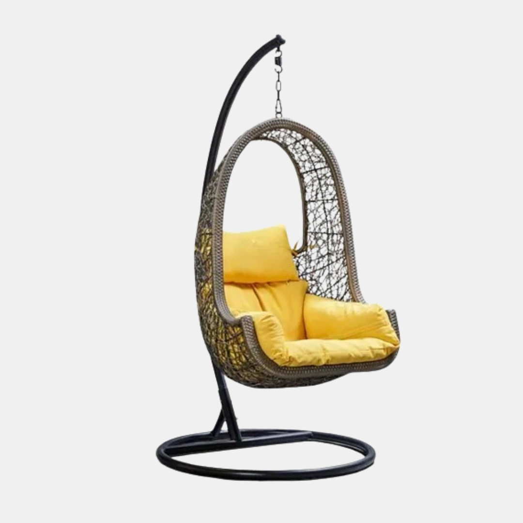 Wicker Swing Chair With Cushion