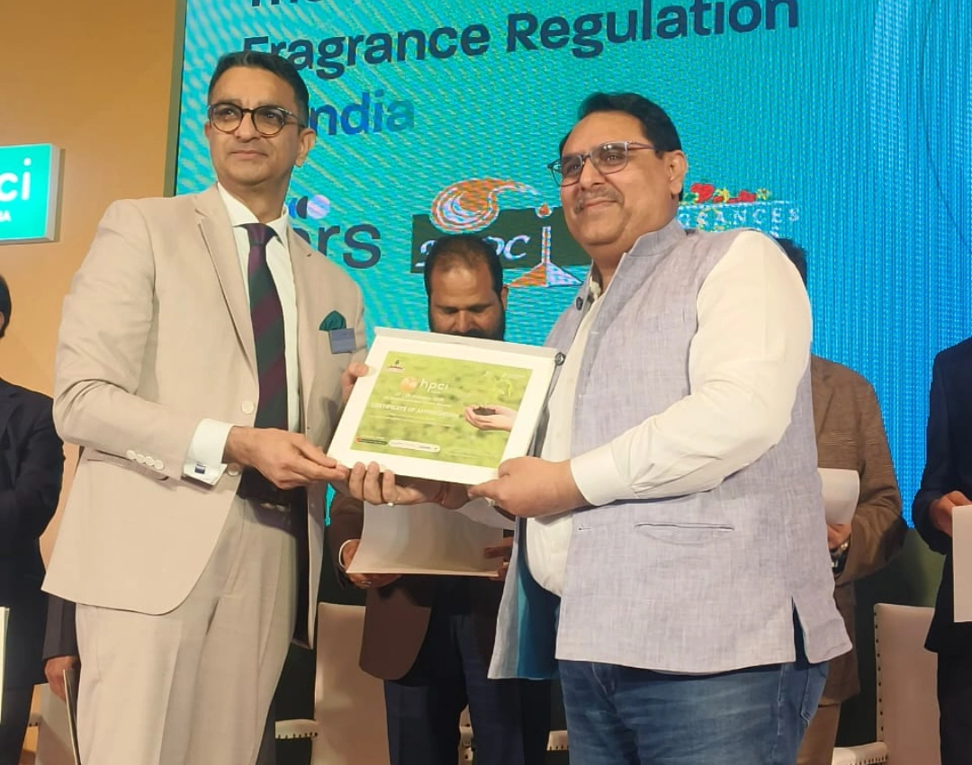 Certificate of Appreciation – Future of Fragrance Regulation