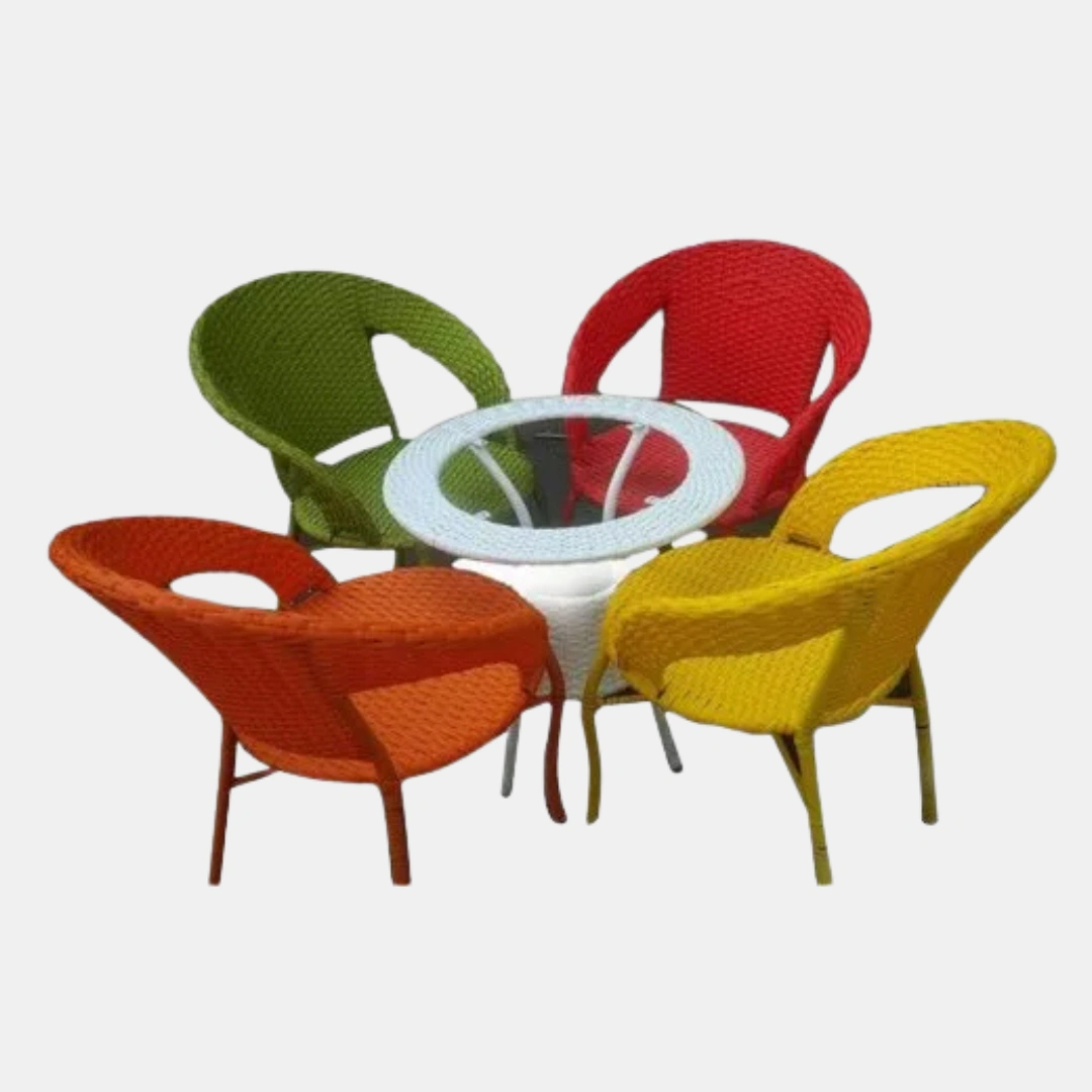 Multicolor 4 Seater Wicker Furniture Set in Rishikesh
